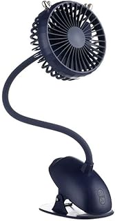 Clamp USB Table Fan Battery Operated Personal Small Desk Fan for Indoor Office Desk Dormitory Bed Baby Stroller