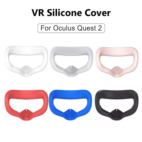 VR Silicone Mask Cover Face Pad For Meta Quest 2 Parts Face Cushion Protective Eye Pad For Oculus Qu