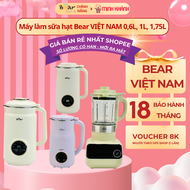 Máy làm sữa hạt Bear Việt Nam tiếng Việt - 600ml 1 Lít 175 Lít đa chức năng an toàn cao cấp