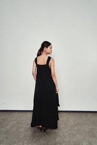 (RL99) PAFON Clover Dress - Black