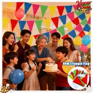 80M Colorful Triangle Flags Birthday Party ecorations Triangle Fiesta Flag Fiesta Flag Fabric Buntin