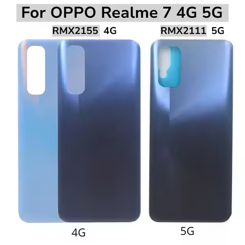 New Back Cover For OPPO Realme 7 RMX2155 Battery Cover Rear Door Case For Realme 7 5G RMX2111 Housin