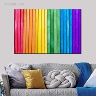 Modern Lgbt Rainbow Flag Canvas Painting Colorful Lgbt Wall Art Gay Flag Posters and Prints For 0717