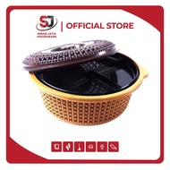 Plastic Rice Pot, Rice Pot with/ Lid, Rice Pot with Plastic Lid, Pot with Lid, D260 + Samir DS