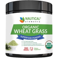 Wheatgrass Powder 200g USDA Certified Organic That Is Rich In Essential Amino Acids, Chlorophyll, Antioxidants, Fatty Acids, Minerals Vitamins - US Grown Vegan Non-GMO Superfoods