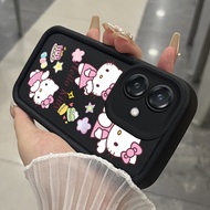 Case For OPPO A3 4G A3 Pro 5G A3X 4G A3X 5G A40 A60 5G Three-Color Cat Phone Silicone Shockproof
