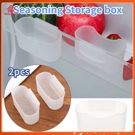 2pcs Hanging Translucent Seasoning Storage Box Refrigerator Side Door Vinegar Sauce Bag Storage Box Adjustable Drawer Storage Rack HM678