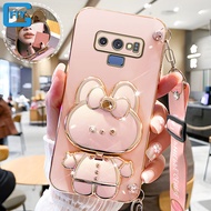 เคสโทรศัพท์กระจกแต่งหน้าสำหรับ Samsung Galaxy Note Note10 + Note8 Note9 FE S21 FE ที่ใส่กระต่ายน่ารั