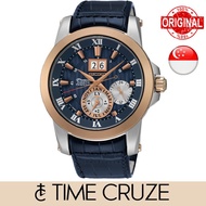 [Time Cruze] Seiko SNP126 Premier Kinetic Perpetual Rose Gold Tone Stainless Steel Navy Blue Dial Men Watch SNP126P1