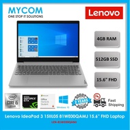 Lenovo IdeaPad 3 15IIL05 81WE00QAMJ 15.6'' FHD Laptop Grey(I5-1035G1,4GB,512GB SSD,MX330 2GB,W10,HS)