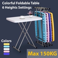 6 Heights - Sturdy Heavy Duty HDPE Folding Foldable Portable Table /Picnic /Study /Camping /Outdoor