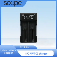 AWT 18650 rechargeable 3000mah 40A lithium battery With AWT C2 2 slots fast charger