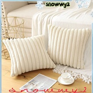SNOWWY Couch Fluffy Pillow Cover, Invisible Zipper