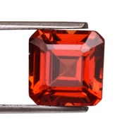 Orange Diffuse Sapphire 6.10 Ct Square Cut Loose Gemstone For Ring Use