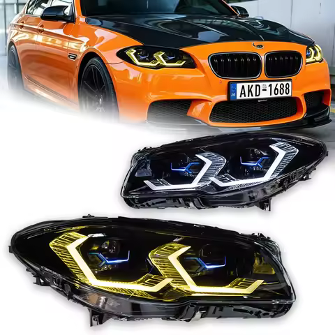 Headlights For BMW F10 F18 2011-2017 Car автомобильные товары 12V H7 LED DRL Hella Xenon Lens Hella 