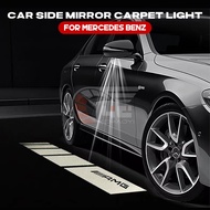 2Pcs Mercedes Benz Side Mirror Logo Projection Light Rearview Mirrors HD LED Carpet Floor Welcome Lamp For W204 W205 W212 W213 Accessories