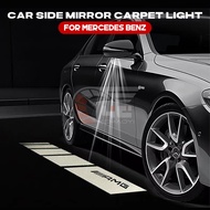 2Pcs Mercedes Benz Side Mirror Logo Projection Light Rearview Mirrors HD LED Carpet Floor Welcome La