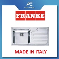 FRANKE GAX 611 RHD SINGLE BOWL STAINLESS STEEL KITCHEN SINK WITH DRAINER
