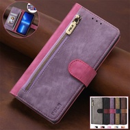 Flip Leather Case for Samsung S20 FE Plus Ultra Lite S20+ A51 A71 A70 A70S A50 A30S A50S 4G 5G Color Stitching Multiple Card Slot Lanyard Flip Wallet Zipper TPU Soft Shell Cover