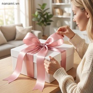 [nanami] 1cm Satin Ribbon 25 Yards Roll for Floral Bouquet Wrapping Wedding Party Gifts and Crafting