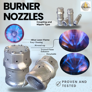 Laser Blue Flame Nozzle Burner For Used Oil Stove Kalan De Langis 1" 3/4" 1/2" Nipple Coupling Type 