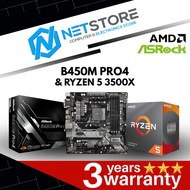 PWP ASRock B450M PRO4 mATX & AMD RYZEN 5 3500X PROCESSOR