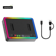 M.2 SSD Duplicator Cloner 20Gbps NVMe NGFF Station Dual-Bay Offline USB C Dock for 22110 2280 2260 2