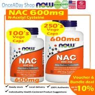 (readystock) Now Foods, NAC, 600 mg, 250100 Veg Capsules, N Acetyl Cysteine with Selenium  Molybdenum