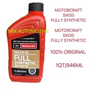 MOTORCRAFT 5W30 SN FULLY SYNTHETIC ENGINE OIL 1QT/946ml 