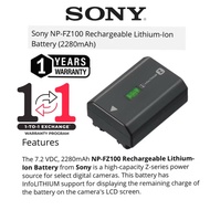 SONY FZ100 FZ-100 2280 MAH RECHARGEABLE LITHIUM-ION BATTERY (1 YEARS WARRANTY) (1 TO 1 EXCHANGES) SO