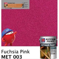 SINAR NIPPON METALLIC GLOSS PAINT 1 LITER FOR WOOD & METAL / MASONRY WALL - MET003 FUCHSIA PINK/ CAT