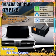 【D&F】USB Hub Adapter for  2 3 6 CX3 CX5 CX8 CX9 MX5 Demio Kit Type C for Retrofit Carplay Android Au