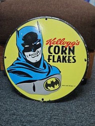 懷舊 蝙蝠俠 Batman Kellogg's Corn Flakes 廣告看板鐵板