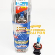 H11 12V Blue Glass Bulb White Light 80W-150W 6000K B-TECH 1 Pair Halogen H11