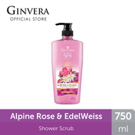 Ginvera World Spa Swiss Shower Scrub - Alpine Rose &amp; Edelweiss (750ml)