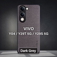 VIVO Y04 / Y29T 5G / Y29S 5G Fabric Texture Phone Case Shockproof Camera Protection Soft TPU Protect