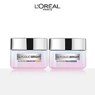 Bộ Kem Dưỡng L'Oreal Paris Ngày Và Đêm Sáng Mịn Mờ Thâm Nám Glycolic-Bright Glowing Cream