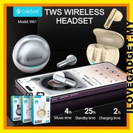 CELEBRAT W61 Wireless Earbuds Bluetooth 5.3 Semi-In-Ear Earphones Stereo Sound With Touch Control