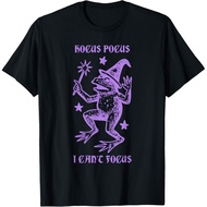 Hocus Pocus I Can’T Focus Funny Adhd Witch Frog Design T-Shirt