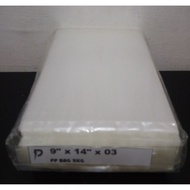 Plastic Bag Clear PP 03 / 9 x 14 inch Clear PP 03 (0.03mm) Plastic Bag / Most Thin PP Bag / Jenis Pa