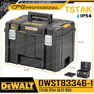 DEWALTกล่อง กล่องเครื่องมือ กล่องเก็บเครื่องมือ แบบช่องใหญ่ TSTAK รุ่น DWST83346-1 [กล่องใหญ่ จุได้