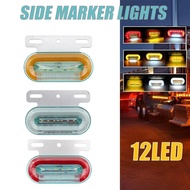 2/4/6/10x 12V /24V 12 LED Side Marker Lights Car Truck External Signal Indicator Lamp Warning Tail T