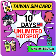 J Travel【 Taiwan SIM Card 】UNLIMITED HOTSPOT NO CAP Travel Prepaid Sim Card UNLIMITED GB 台湾上网卡 Simka