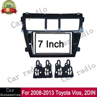 CRM-For 2008-2013 Toyota Vios, 2DIN Inch Car Radio Android Stereo Frame Player 2DIN Head Unit Fascia