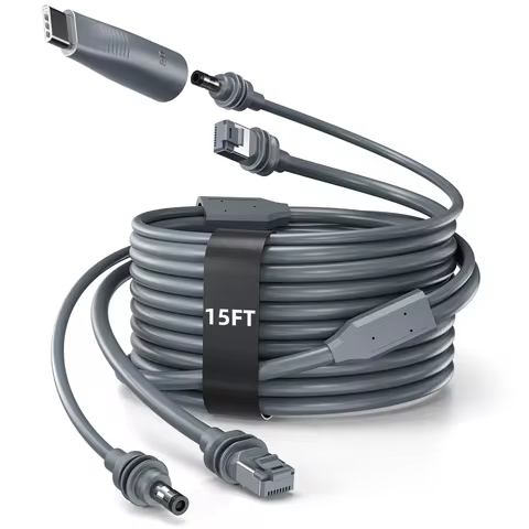 23m/30m For Starlink Mini 2 in 1 Power Cable DC/USB C to DC + RJ45 Ethernet Cable, Stable and Fast N