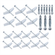 25Sets Toggle Bolt and BoltWing Nut KitHeavy Duty Wall Anchors Assortment Kit for Hanging Heavy Item