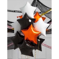 18 inch black orange white star balloon Halloween decoration October 31