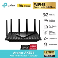 [WiFi 6E] TP-Link Archer AXE75 AXE5400 Tri-Band Wi-Fi 6E Router เราเตอร์ไวไฟ 6E ซีพียู Quad-Core มี 