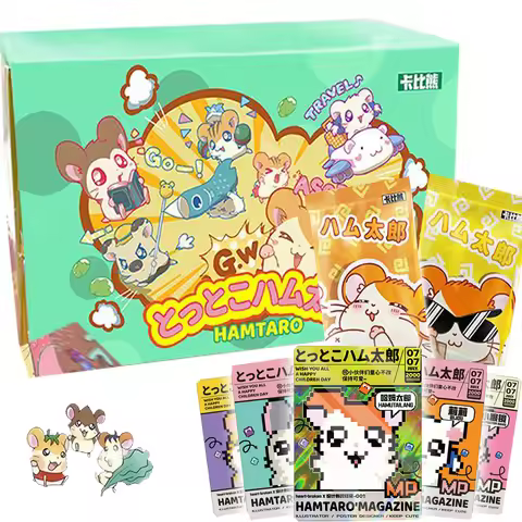 Japan Anime Hamtaro Collection Cards 23rd Anniversary Edition Cute Bijou Panda Tashi yo 3D Expansion
