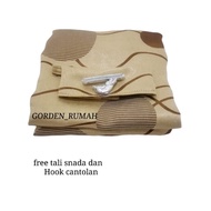 Gorden Blackout Acacia motif Estetik Hordeng jendela Ruang tamu & Pintu kamar minimalis Smokring Sil